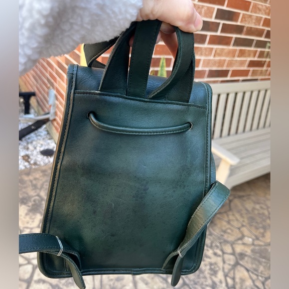COACH 9960 vintage Elegant Green Leather Daypack - Picture 9 of 14